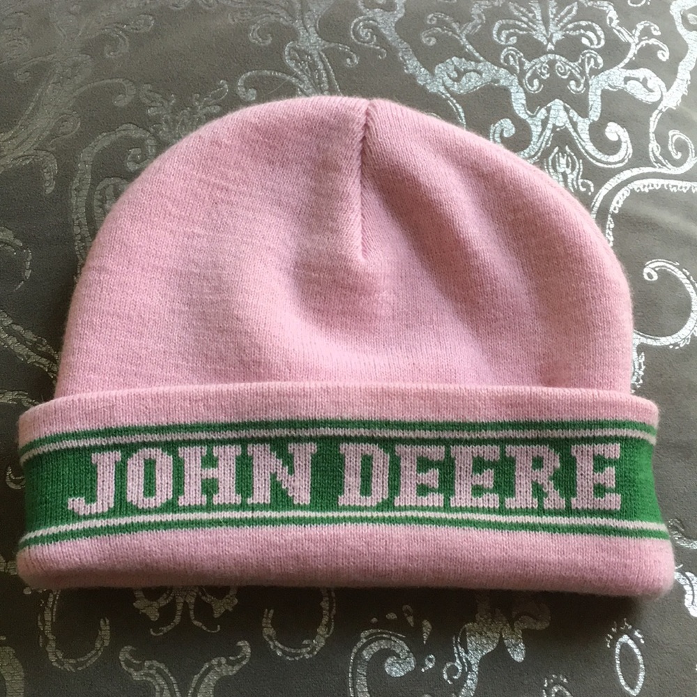 John Deere Light Pink Beanie OSFA/OSFM